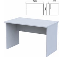 Стол письменный ОФИСМАГ (ш1200Хг730Хв760 мм), серый, А-002, ш/к35652 641255