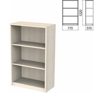 Шкаф (стеллаж) ОФИСМАГ Арго (ш770Хг370Хв1220 мм), 2 полки, ясень шимо, А-304, ш/к 32419 641608