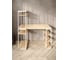 Стол стеллаж Solarius Loft письменный, компьютерный с полками и открытой тумбой, 130x60 см, без шлифовки и покраски с белым каркасом stol-stellaz-net-13060-white 5