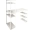 Стол стеллаж Solarius Loft письменный, компьютерный с полками и открытой тумбой, 130x60 см, белый с белым каркасом stol-stellaz-bel-13060-white 1