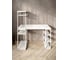Стол стеллаж Solarius Loft письменный, компьютерный с полками и открытой тумбой, 130x60 см, белый с белым каркасом stol-stellaz-bel-13060-white 5