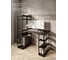 Стол стеллаж Solarius Loft письменный, компьютерный с полками и открытой тумбой, 140x60 см, цвет венге с черным каркасом stol-stellaz-ven-14060-black 3