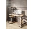 Стол стеллаж Solarius Loft письменный, компьютерный с полками и открытой тумбой, 140x60 см, без шлифовки и покраски с черным каркасом stol-stellaz-net-14060-black 3