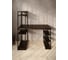 Стол стеллаж Solarius Loft письменный, компьютерный с полками и открытой тумбой, 130x60 см, цвет венге с черным каркасом stol-stellaz-ven-13060-black 5