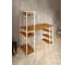 Стол стеллаж Solarius Loft письменный, компьютерный с полками и открытой тумбой, 120x60 см, цвет ольхи с белым каркасом stol-stellaz-olha-12060-white 4