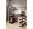 Стол стеллаж Solarius Loft письменный, компьютерный с полками и открытой тумбой, 130x60 см, цвет венге с белым каркасом stol-stellaz-ven-13060-white 3