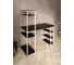 Стол стеллаж Solarius Loft письменный, компьютерный с полками и открытой тумбой, 130x60 см, цвет венге с белым каркасом stol-stellaz-ven-13060-white 4