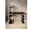 Стол стеллаж Solarius Loft письменный, компьютерный с полками и открытой тумбой, 130x60 см, цвет венге с белым каркасом stol-stellaz-ven-13060-white 5