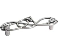 Ручка-скоба Giusti 96мм, отделка старое серебро с блеском + горный хрусталь WMN.672X.096.MKRE8