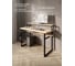 Стол компьютерный Solarius Loft, 100x60 см, с подставкой под монитор и полкой под столешницей, без шлифовки и покраски с черным металлическим каркасом stol-podstavka-polka-net-10060-black 5