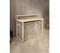 Стол компьютерный Solarius Loft, 110x60 см, с подставкой под монитор и полкой под столешницей, без шлифовки и покраски с белым металлическим каркасом stol-podstavka-polka-net-11060-white 2