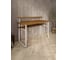 Стол компьютерный Solarius Loft, 110x60 см, с подставкой под монитор и полкой под столешницей, цвета ольхи с белым металлическим каркасом stol-podstavka-polka-olha-11060-white 3