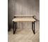 Стол компьютерный Solarius Loft, 120x60 см, с подставкой под монитор и полкой под столешницей, без шлифовки и покраски с черным металлическим каркасом stol-podstavka-polka-net-12060-black 3