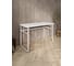 Стол компьютерный Solarius Loft, 120x60 см, с полкой под столешницей, белого цвета с белым металлическим каркасом stol-polka-bel-12060-white 2