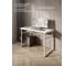 Стол компьютерный Solarius Loft, 120x60 см, с полкой под столешницей, белого цвета с белым металлическим каркасом stol-polka-bel-12060-white 4