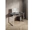 Стол компьютерный Solarius Loft, 120x60 см, с полкой под столешницей, цвета черного оникса с белым металлическим каркасом stol-polka-onix-12060-white 1