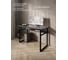 Стол компьютерный Solarius Loft, 110x60 см, с полкой под столешницей, цвета черного оникса с черным металлическим каркасом stol-polka-onix-11060-black 4