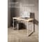 Стол компьютерный Solarius Loft, 110x60 см, с полкой под столешницей, без шлифовки и покраски с белым металлическим каркасом stol-polka-net-11060-white 4