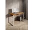 Стол компьютерный Solarius Loft, 110x60 см, с полкой под столешницей, цвета ольхи с белым металлическим каркасом stol-polka-olha-11060-white 1