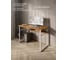 Стол компьютерный Solarius Loft, 110x60 см, с полкой под столешницей, цвета ольхи с белым металлическим каркасом stol-polka-olha-11060-white 5