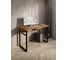 Стол компьютерный Solarius Loft, 120x60 см, с полкой под столешницей, цвета ольхи с черным металлическим каркасом stol-polka-olha-12060-black 1