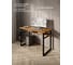 Стол компьютерный Solarius Loft, 120x60 см, с полкой под столешницей, цвета ольхи с черным металлическим каркасом stol-polka-olha-12060-black 5