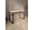 Стол компьютерный Solarius Loft, 120x60 см, с полкой под столешницей, без шлифовки и покраски с черным металлическим каркасом stol-polka-net-12060-black 2