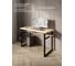 Стол компьютерный Solarius Loft, 120x60 см, с полкой под столешницей, без шлифовки и покраски с черным металлическим каркасом stol-polka-net-12060-black 4