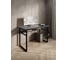 Стол компьютерный Solarius Loft, 100x60 см, с полкой под столешницей, цвета черного оникса с черным металлическим каркасом stol-polka-onix-10060-black 1