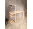 Стол-стеллаж письменный Solarius Loft, 100x60x148 см, с четырьмя полками, без шлифовки и покраски с белыми металлическими Лофт ножками stol-stellaz-4polki-net-10060-white 2