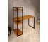 Стол-стеллаж письменный Solarius Loft, 100x60x148 см, с четырьмя полками, цвета ольхи с черными металлическими Лофт ножками stol-stellaz-4polki-olha-10060-black 2