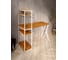 Стол-стеллаж письменный Solarius Loft, 100x60x148 см, с четырьмя полками, цвета ольхи с белым металлическим каркасом и Z-образной ножкой stol-stellaz-4polki-olha-10060-Z-white 3