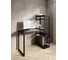 Стол-стеллаж письменный Solarius Loft, 100x60x148 см, с четырьмя полками, цвета венге с черными металлическими Лофт ножками stol-stellaz-4polki-ven-10060-black 1