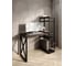 Стол-стеллаж письменный Solarius Loft, 100x60x148 см, с четырьмя полками, цвета венге с черным металлическим каркасом и крестообразной ножкой stol-stellaz-4polki-ven-10060-krest-black 1