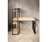 Стол-стеллаж письменный Solarius Loft, 100x60x148 см, с четырьмя полками, без шлифовки и покраски с черным металлическим каркасом и крестообразной ножкой stol-stellaz-4polki-net-10060-krest-black 3