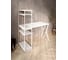 Стол-стеллаж письменный Solarius Loft, 100x60x148 см, с четырьмя полками, белого цвета с белым металлическим каркасом и Z-образной ножкой stol-stellaz-4polki-bel-10060-Z-white 2