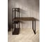 Стол-стеллаж письменный Solarius Loft, 100x60x148 см, с четырьмя полками, цвета темного дуба с черными металлическими Лофт ножками stol-stellaz-4polki-temd-10060-black 4