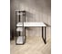 Стол-стеллаж письменный Solarius Loft, 100x60x148 см, с четырьмя полками, белого цвета с черными металлическими Лофт ножками stol-stellaz-4polki-bel-10060-black 4