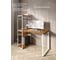 Стол-стеллаж письменный Solarius Loft, 110x60x148 см, с четырьмя полками, цвета ольхи с белыми металлическими Лофт ножками stol-stellaz-4polki-olha-11060-white 4