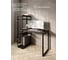 Стол-стеллаж письменный Solarius Loft, 110x60x148 см, с четырьмя полками, цвета венге с черными металлическими Лофт ножками stol-stellaz-4polki-ven-11060-black 4