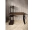 Стол-стеллаж письменный Solarius Loft, 110x60x148 см, с четырьмя полками, цвета темного дуба с черным металлическим каркасом и крестообразной ножкой stol-stellaz-4polki-temd-11060-krest-black 3