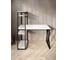 Стол-стеллаж письменный Solarius Loft, 110x60x148 см, с четырьмя полками, белого цвета с черным металлическим каркасом и Z-образной ножкой stol-stellaz-4polki-bel-11060-Z-black 3