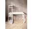 Стол-стеллаж письменный Solarius Loft, 110x60x148 см, с четырьмя полками, белого цвета с белым металлическим каркасом и крестообразной ножкой stol-stellaz-4polki-bel-11060-krest-white 3