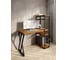 Стол-стеллаж письменный Solarius Loft, 110x60x148 см, с четырьмя полками, цвета ольхи с черным металлическим каркасом и Z-образной ножкой stol-stellaz-4polki-olha-11060-Z-black 1