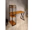 Стол-стеллаж письменный Solarius Loft, 110x60x148 см, с четырьмя полками, цвета ольхи с черным металлическим каркасом и Z-образной ножкой stol-stellaz-4polki-olha-11060-Z-black 2