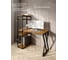 Стол-стеллаж письменный Solarius Loft, 110x60x148 см, с четырьмя полками, цвета ольхи с черным металлическим каркасом и Z-образной ножкой stol-stellaz-4polki-olha-11060-Z-black 4