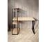 Стол-стеллаж письменный Solarius Loft, 110x60x148 см, с четырьмя полками, без шлифовки и покраски с черным металлическим каркасом и Z-образной ножкой stol-stellaz-4polki-net-11060-Z-black 3
