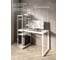 Стол-стеллаж письменный Solarius Loft, 110x60x148 см, с четырьмя полками, белого цвета с белыми металлическими Лофт ножками stol-stellaz-4polki-bel-11060-white 4