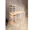 Стол-стеллаж письменный Solarius Loft, 110x60x148 см, с четырьмя полками, без шлифовки и покраски с белым металлическим каркасом и крестообразной ножкой stol-stellaz-4polki-net-11060-krest-white 2