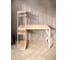 Стол-стеллаж письменный Solarius Loft, 110x60x148 см, с четырьмя полками, без шлифовки и покраски с белым металлическим каркасом и крестообразной ножкой stol-stellaz-4polki-net-11060-krest-white 3
